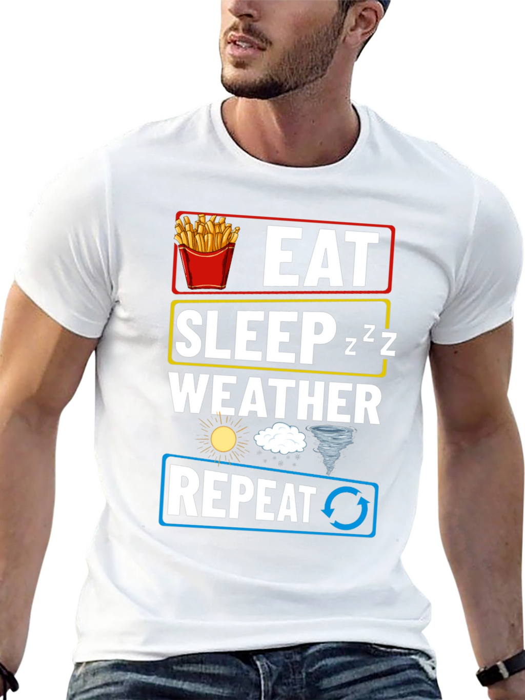 Eat Sleep Weather Repeat T-Shirt