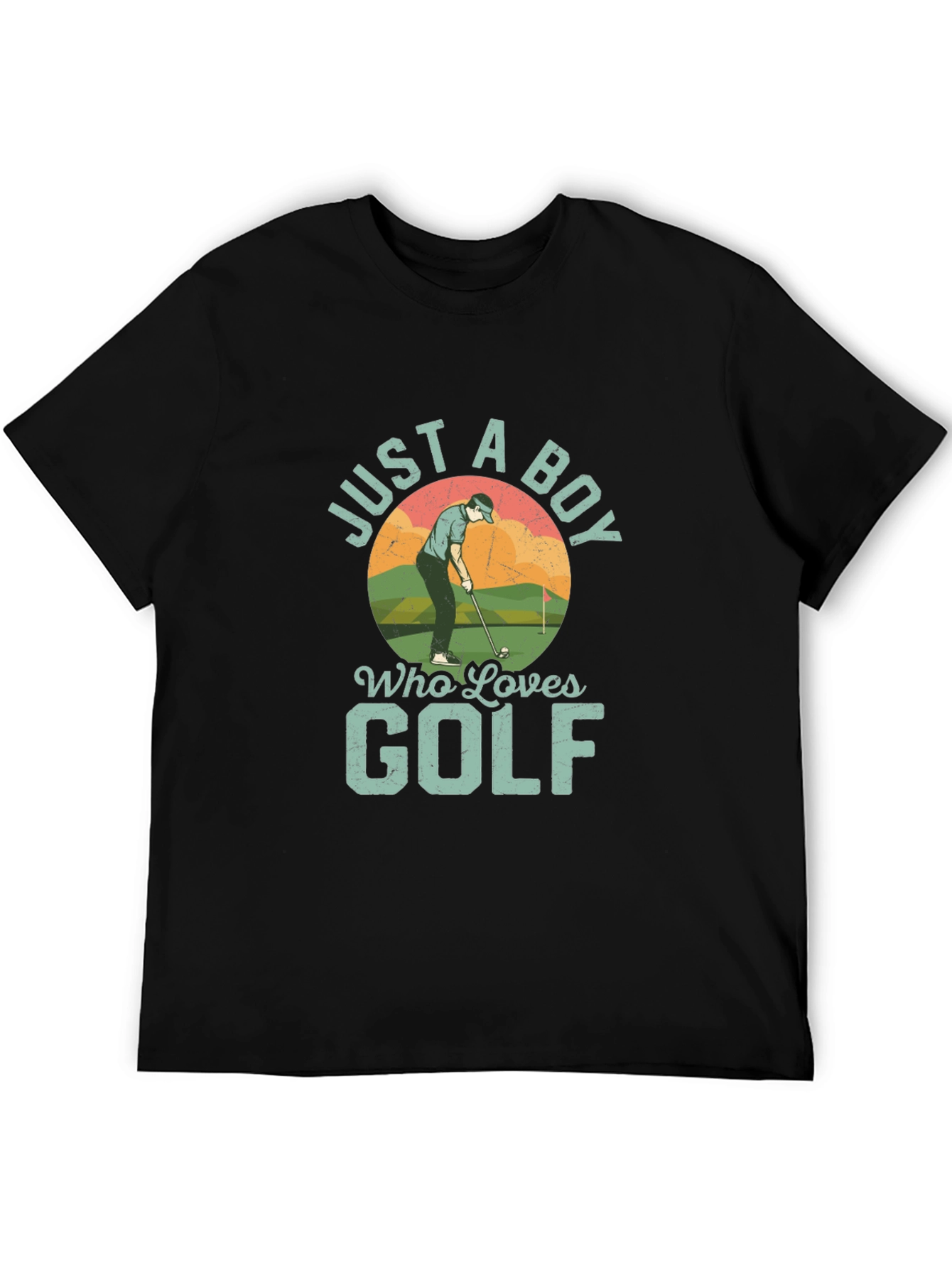 Just A Boy Who Loves Golf Graphic T-Shirt