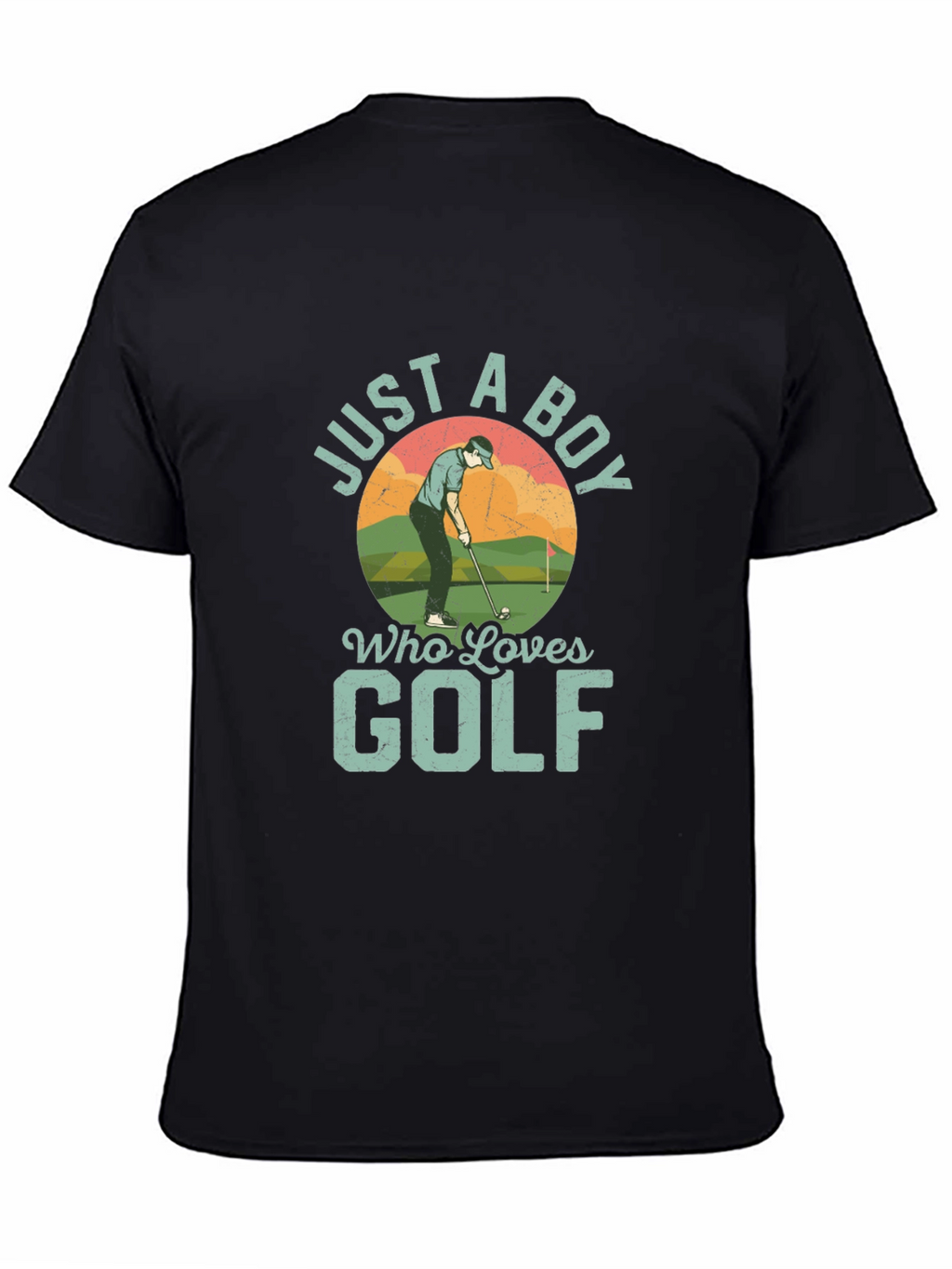 Just A Boy Who Loves Golf Graphic T-Shirt