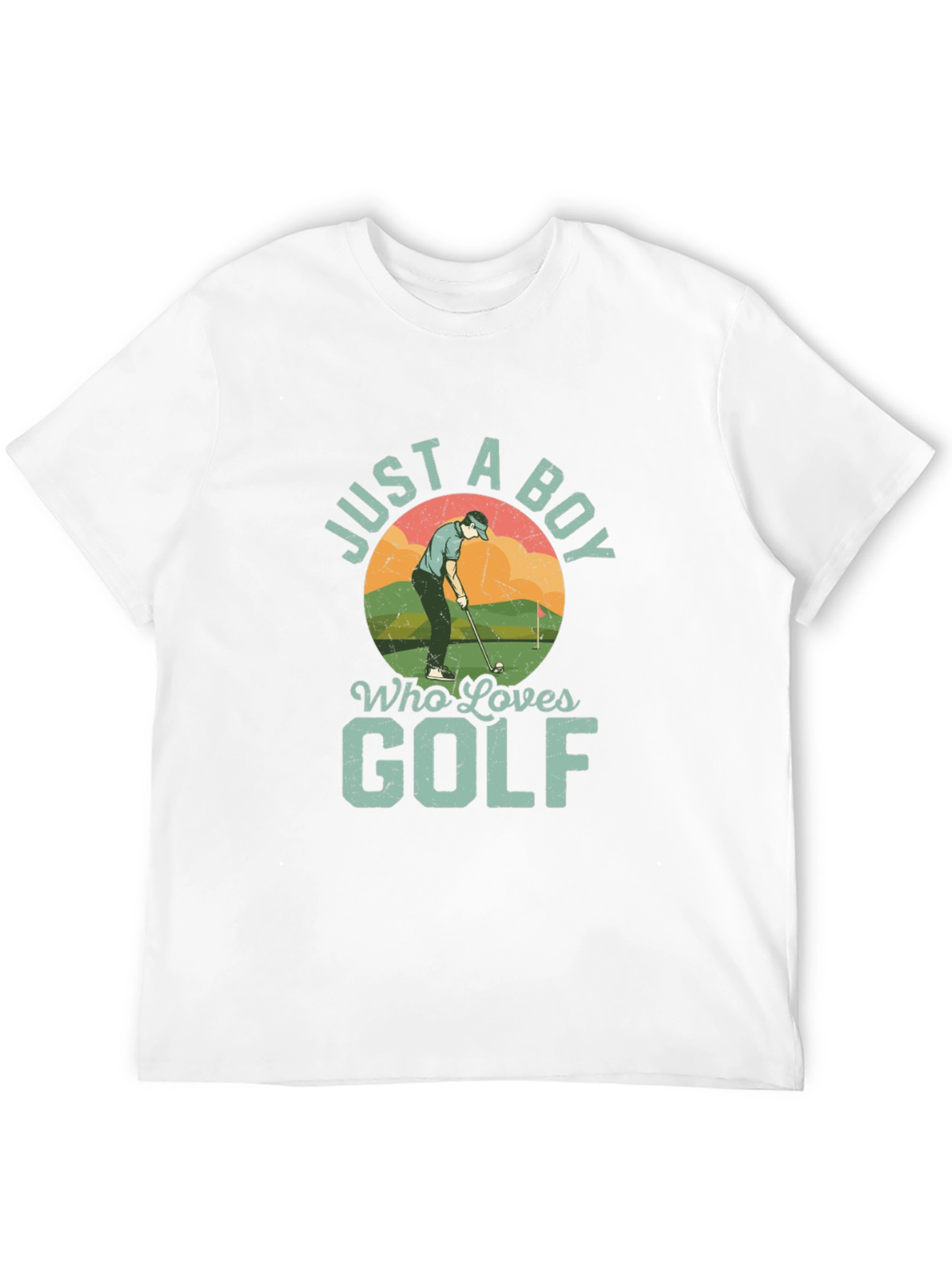 Just A Boy Who Loves Golf Graphic T-Shirt