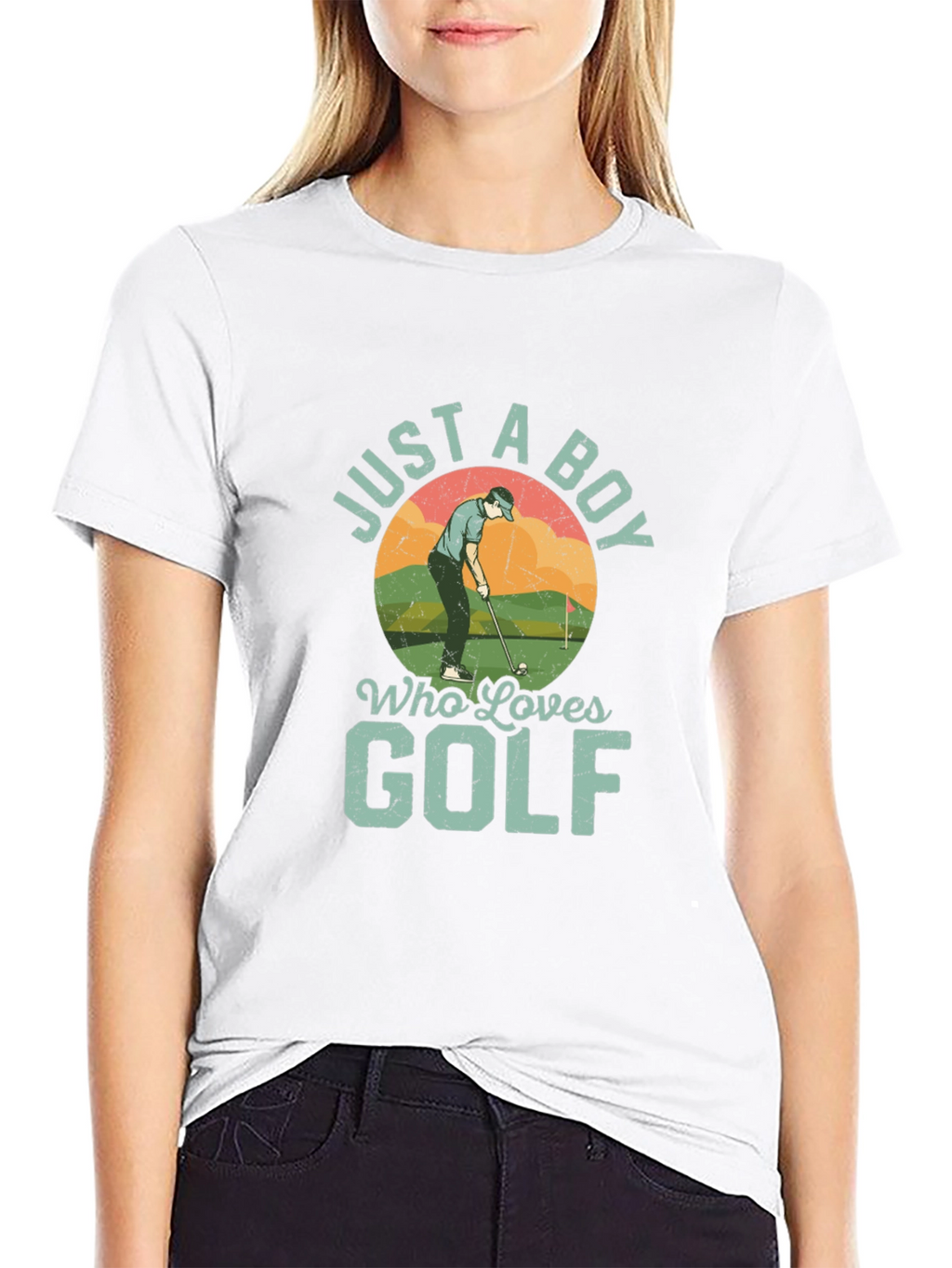 Just A Boy Who Loves Golf Graphic T-Shirt