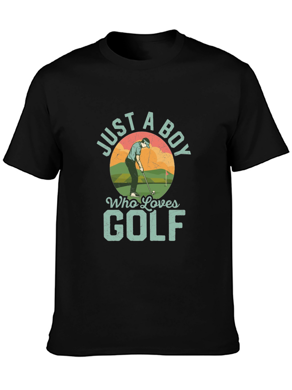 Just A Boy Who Loves Golf Graphic T-Shirt