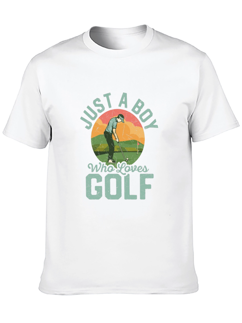Just A Boy Who Loves Golf Graphic T-Shirt