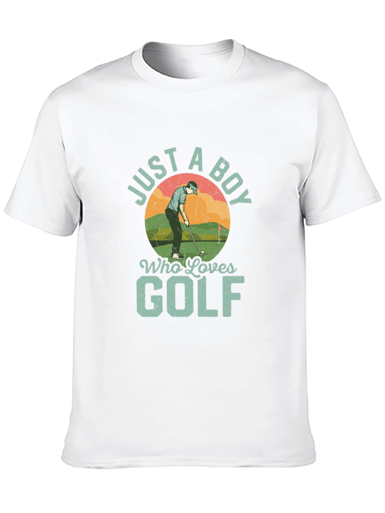 Just A Boy Who Loves Golf Graphic T-Shirt