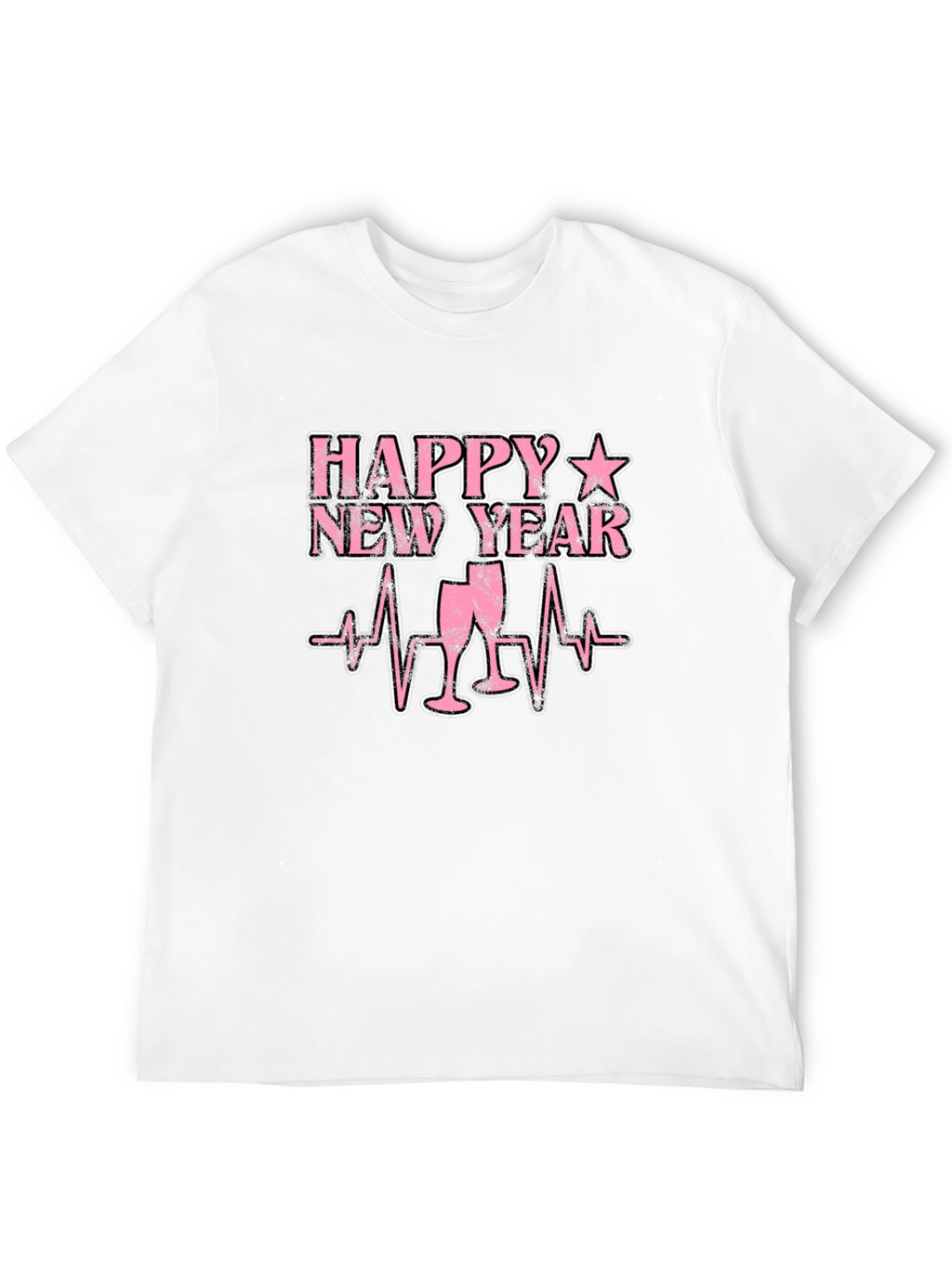 Happy New Year T-Shirt - Heartbeat Champagne