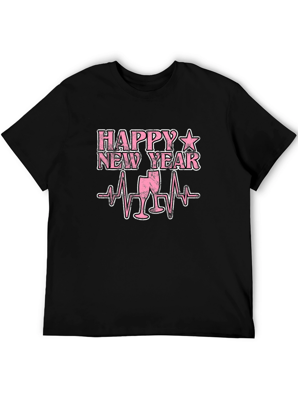 Happy New Year T-Shirt - Heartbeat Champagne