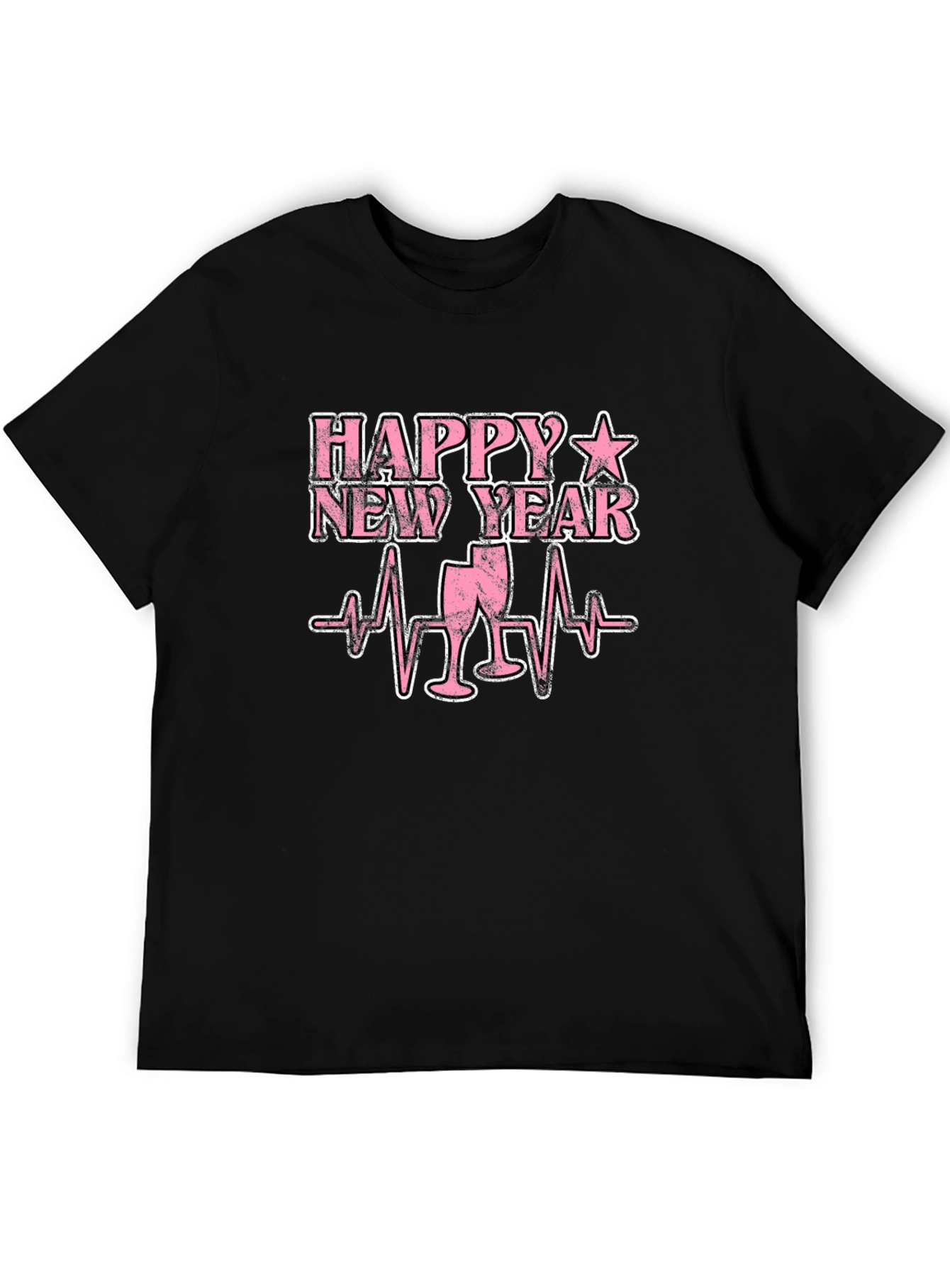 Happy New Year T-Shirt - Heartbeat Champagne
