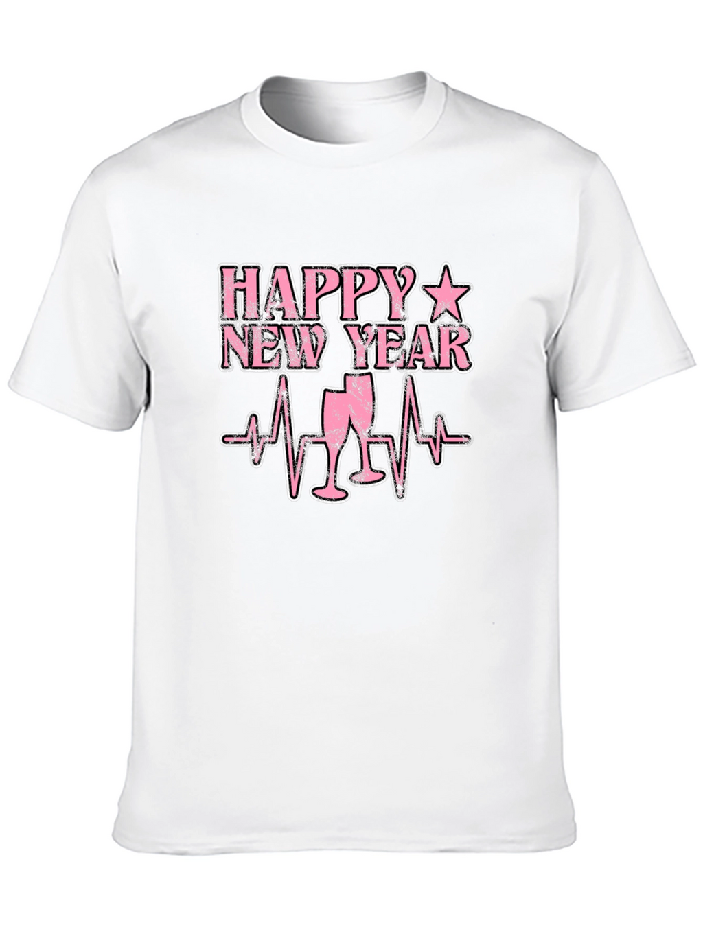 Happy New Year T-Shirt - Heartbeat Champagne