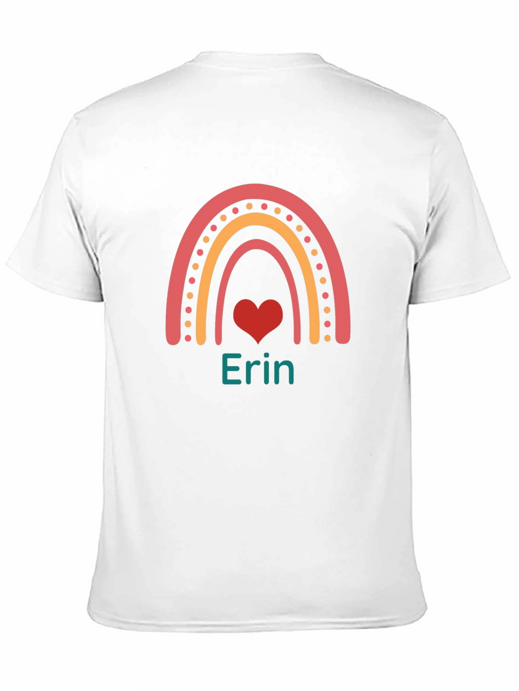 Erin Rainbow Heart Personalized T-Shirt