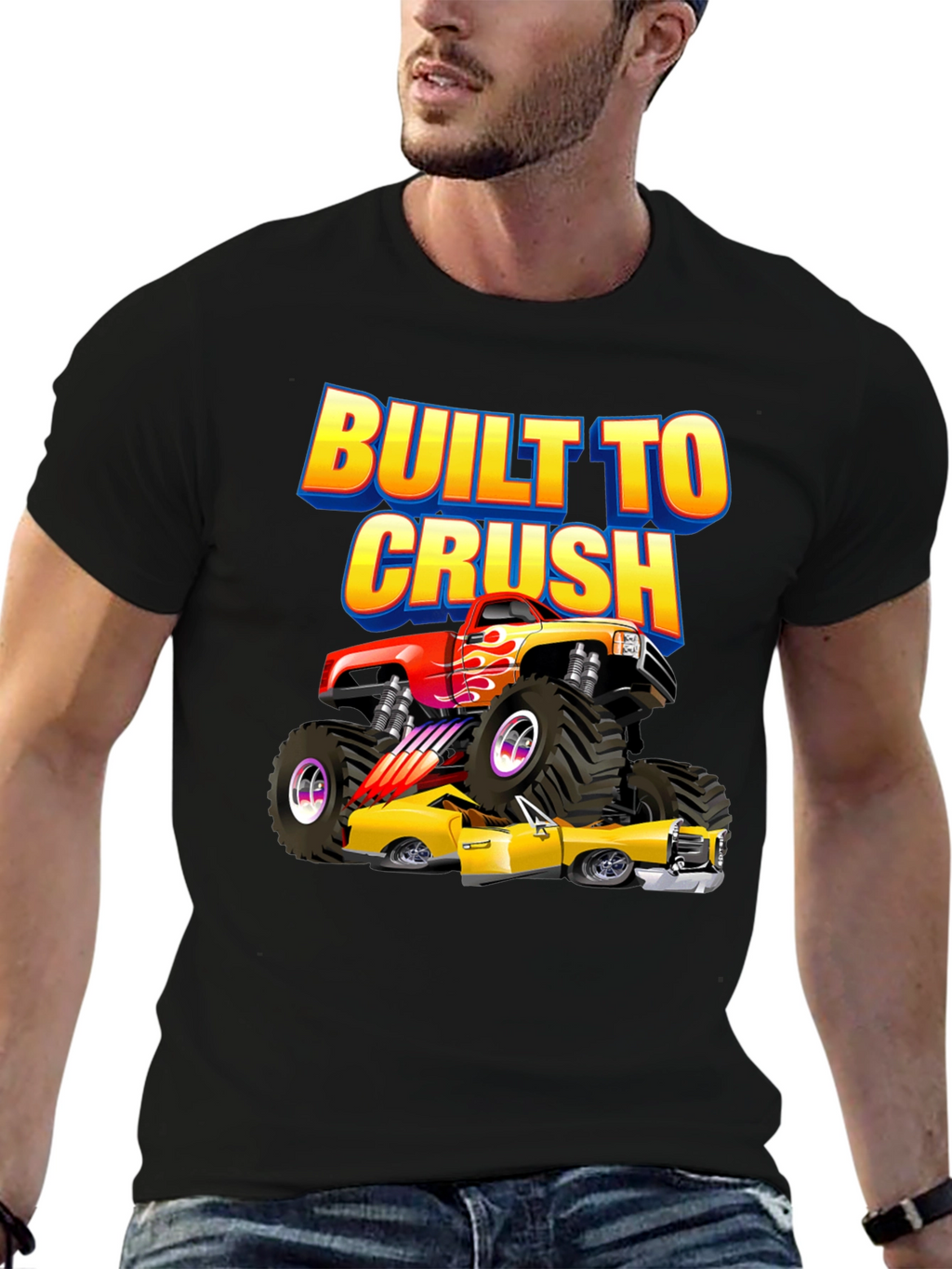 Built to Crush Monster Truck Graphic Tee