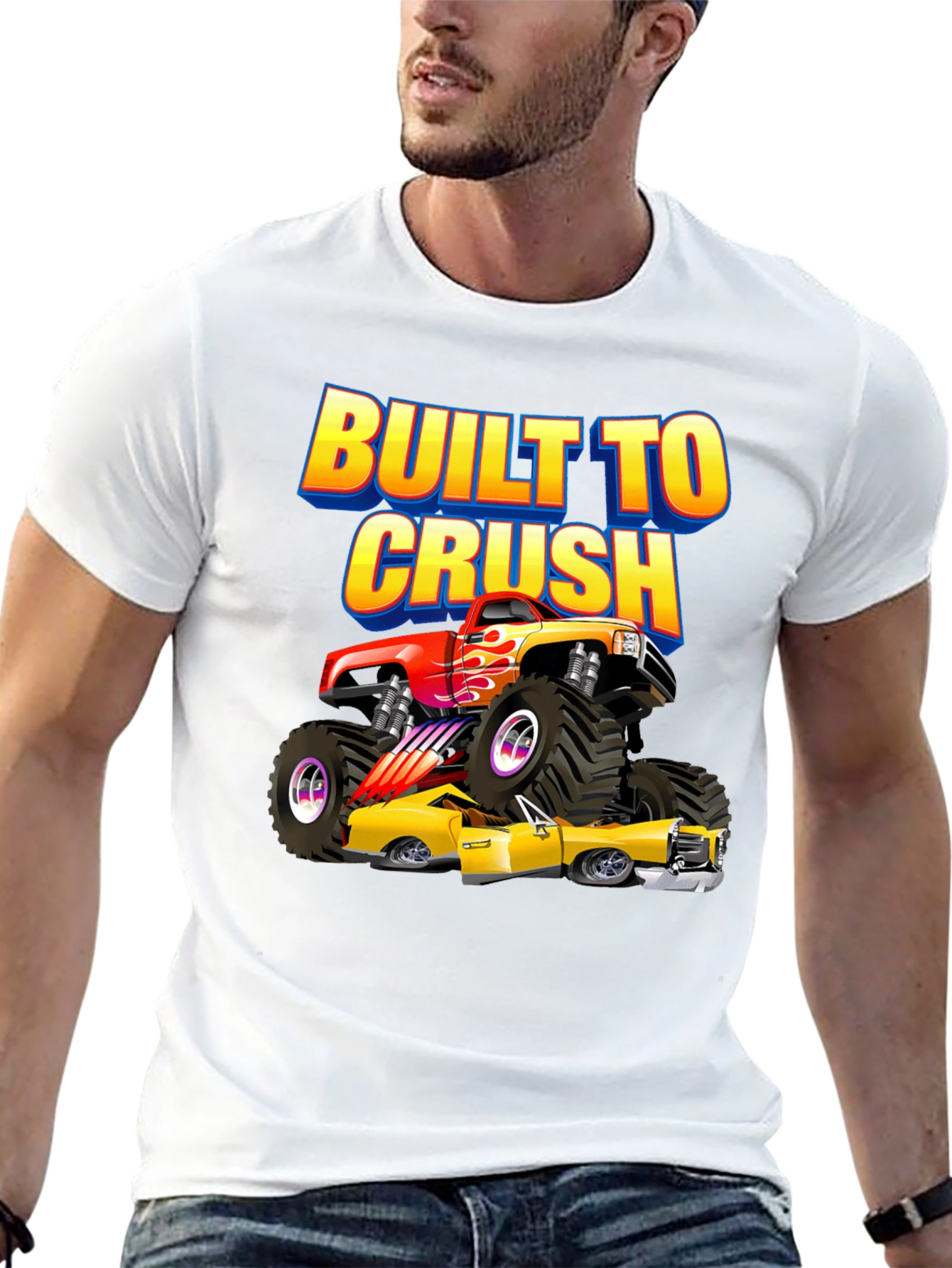 Built to Crush Monster Truck Graphic Tee