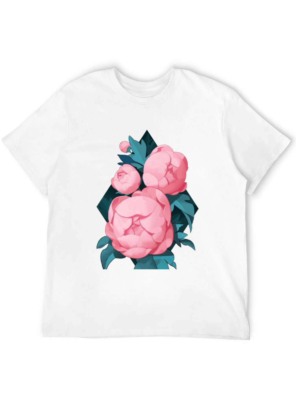 Black Floral T-Shirt for Men