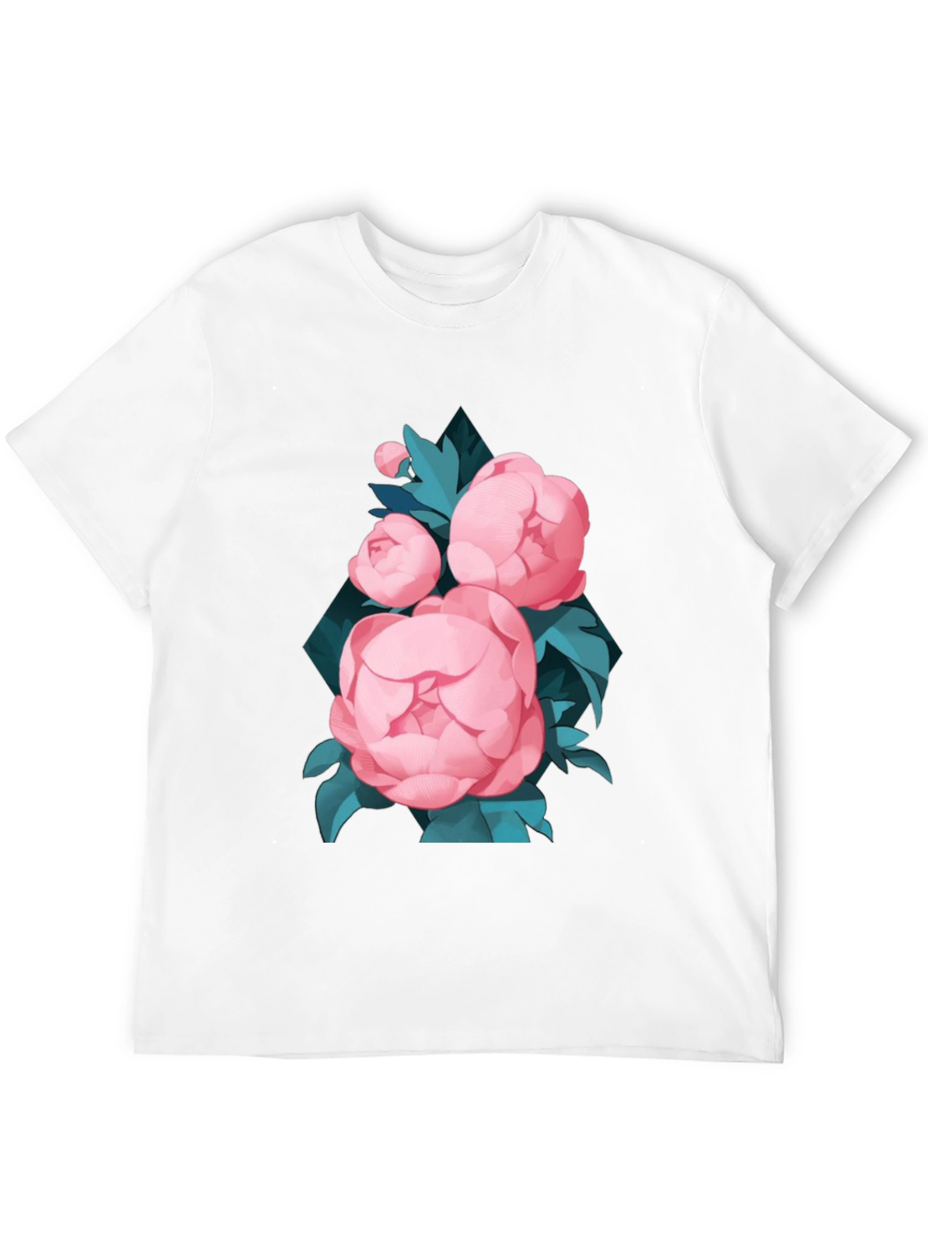 Black Floral T-Shirt for Men