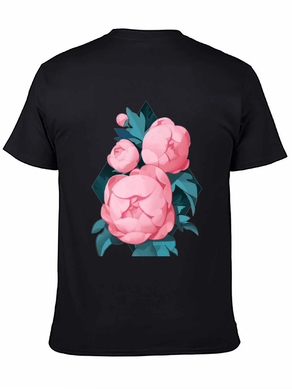 Black Floral T-Shirt for Men