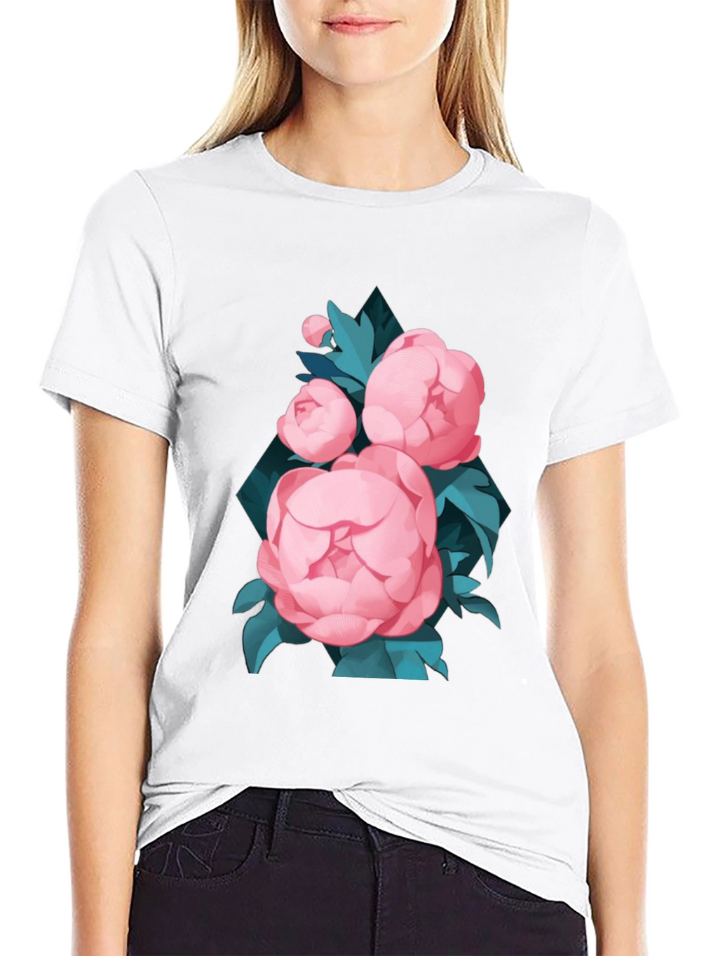 Black Floral T-Shirt for Men