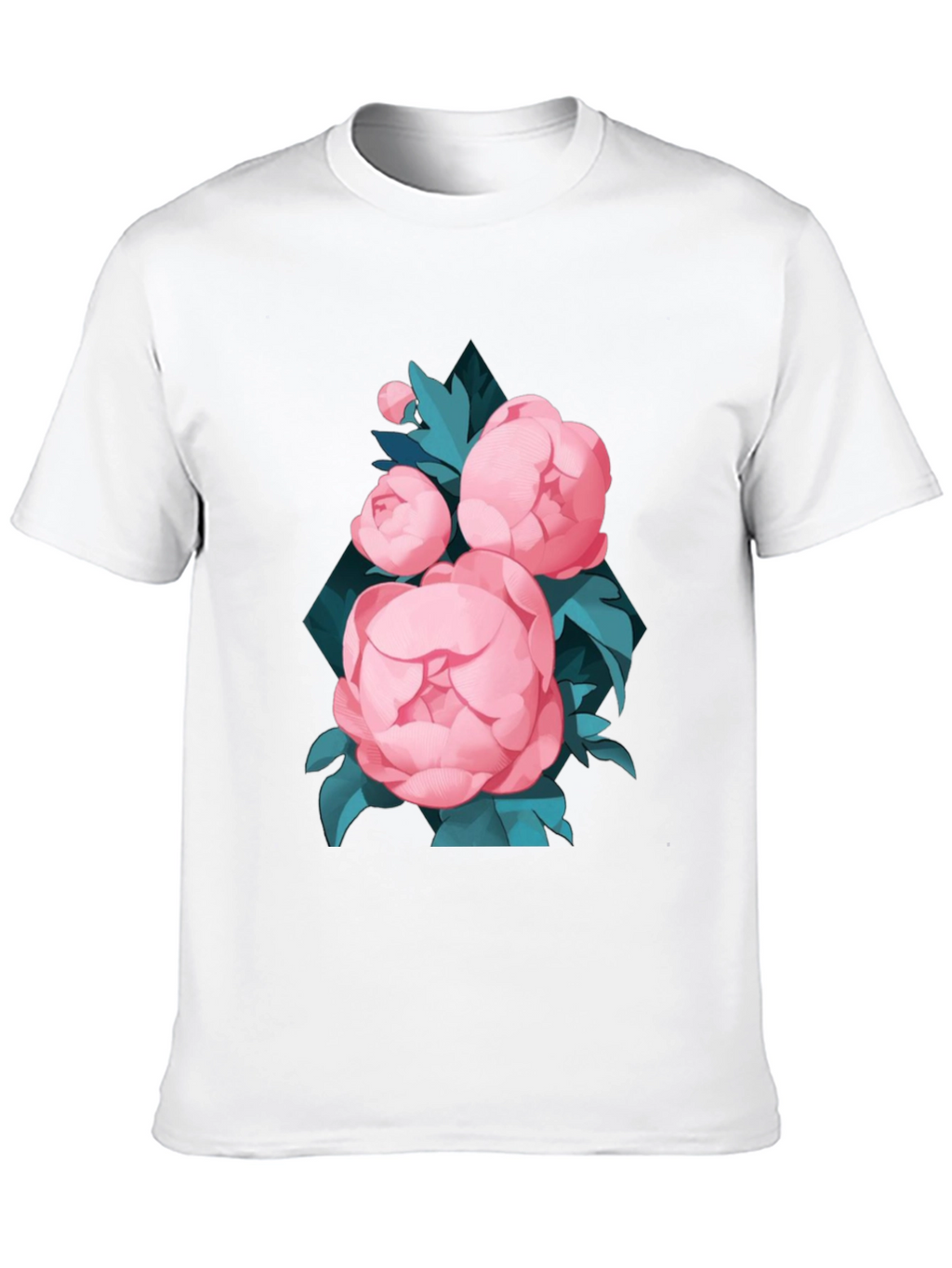 Black Floral T-Shirt for Men