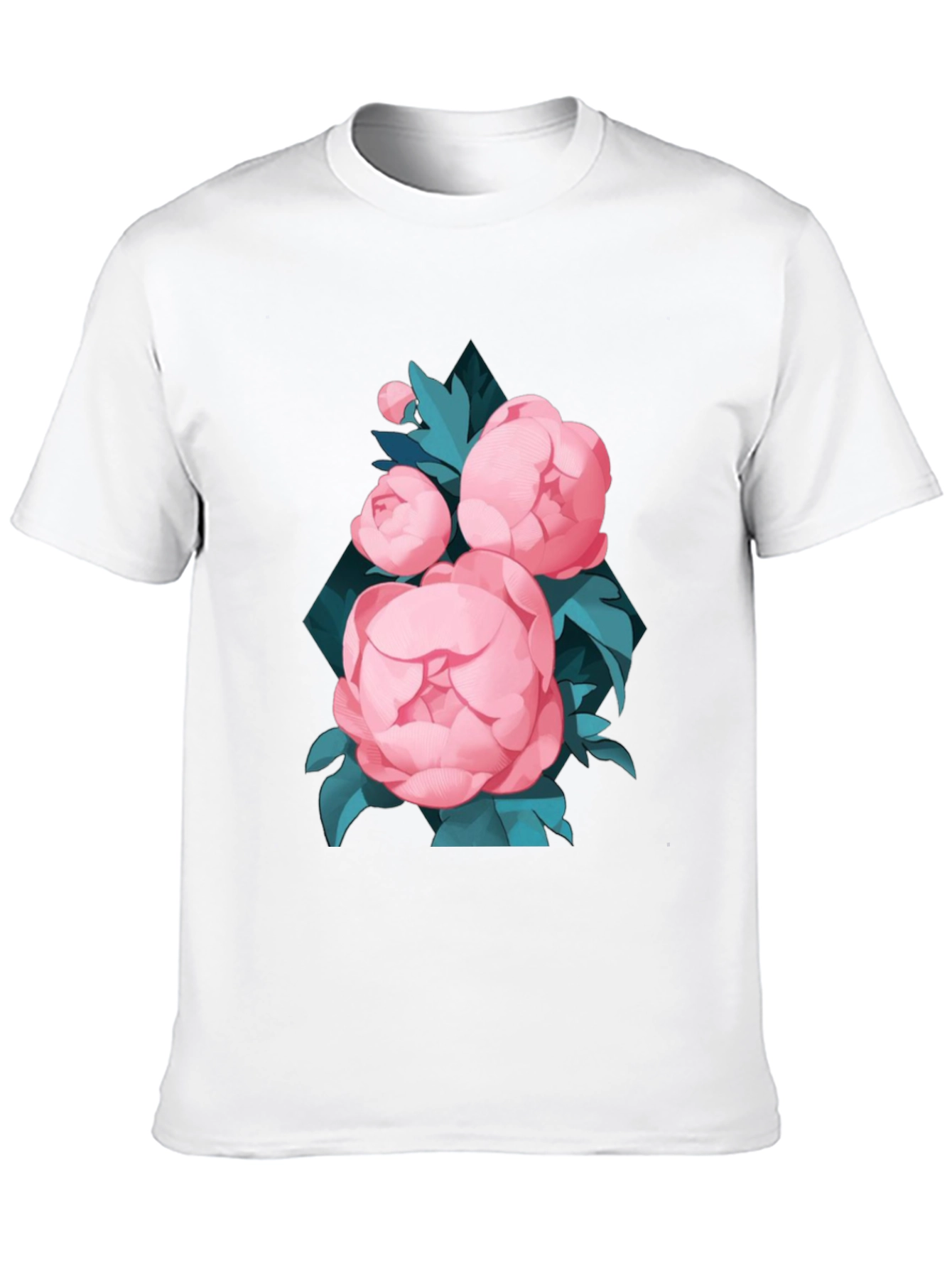 Black Floral T-Shirt for Men