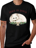 Peace on Earth Arctic Fox Holiday T-Shirt