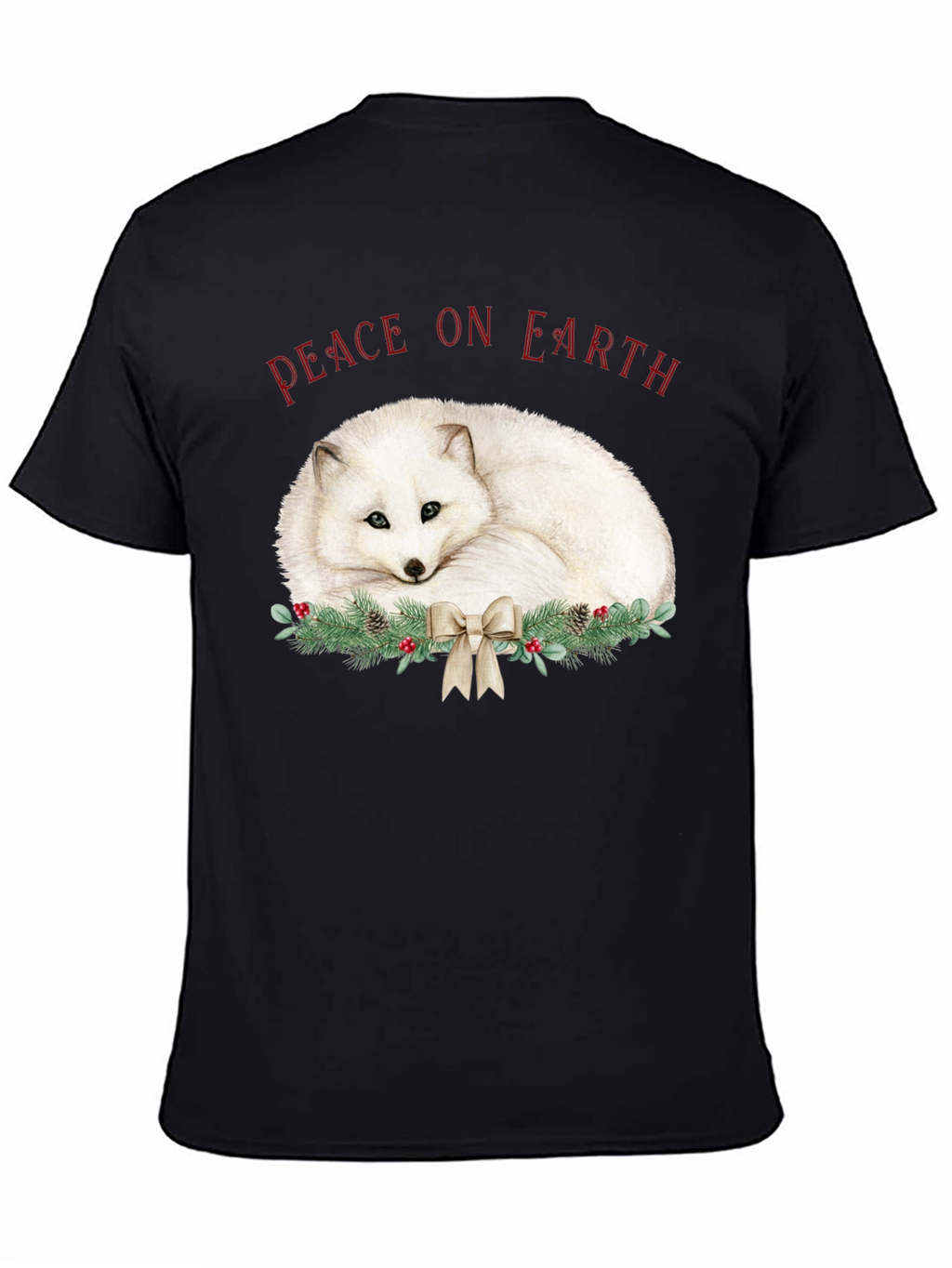 Peace on Earth Arctic Fox Holiday T-Shirt