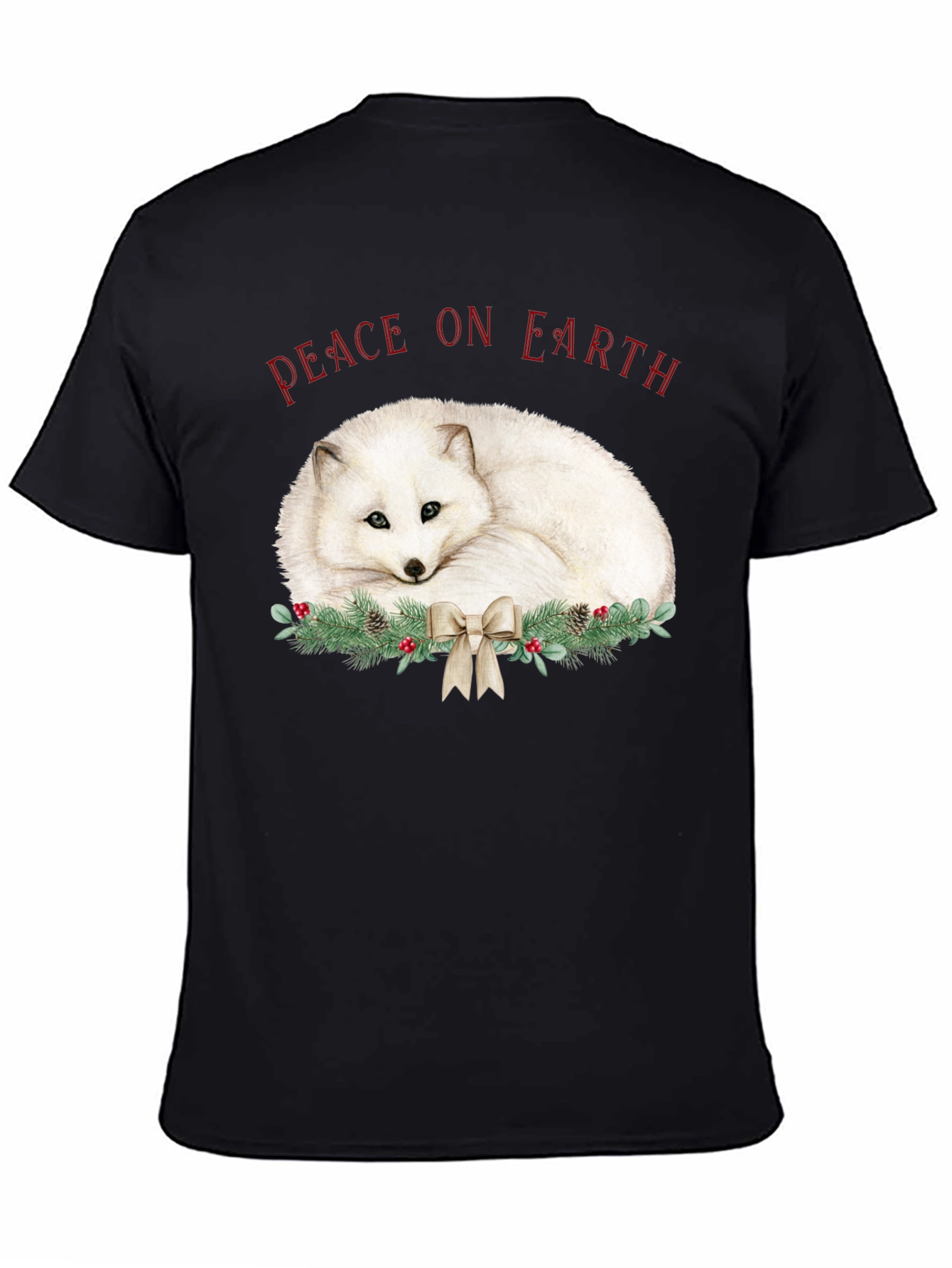 Peace on Earth Arctic Fox Holiday T-Shirt