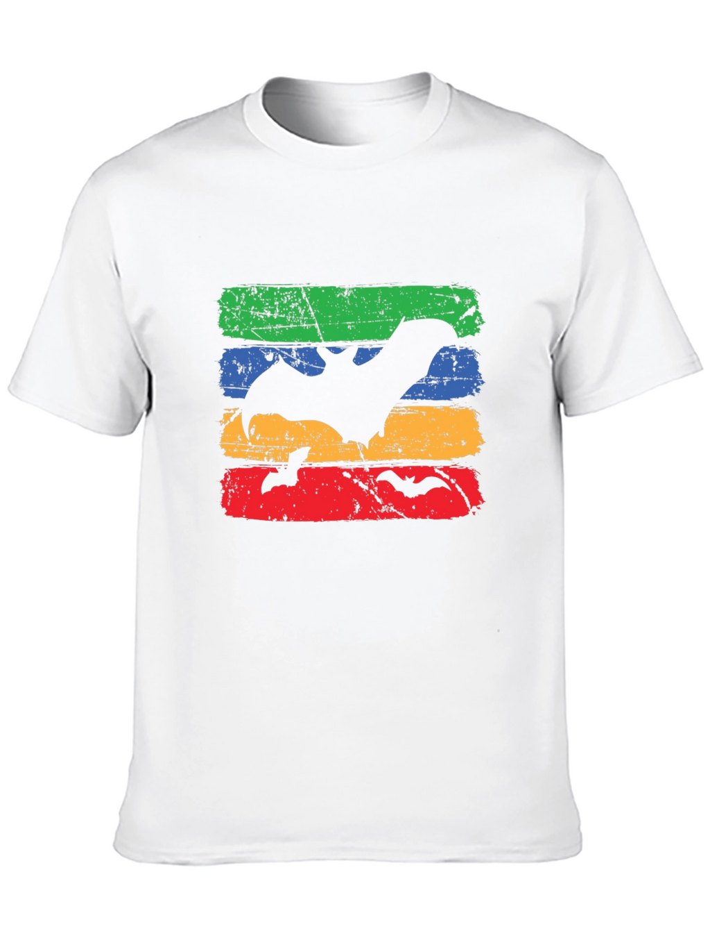Retro Bats Graphic Tee - Halloween Style