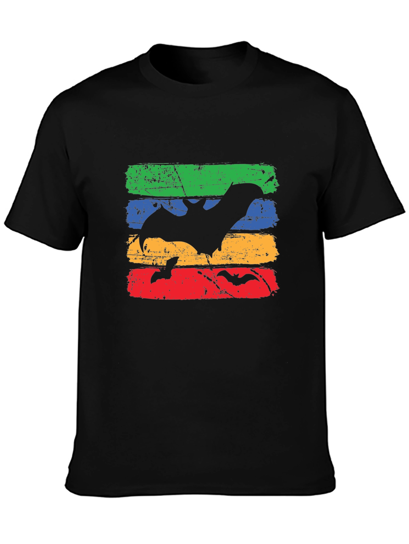 Retro Bats Graphic Tee - Halloween Style