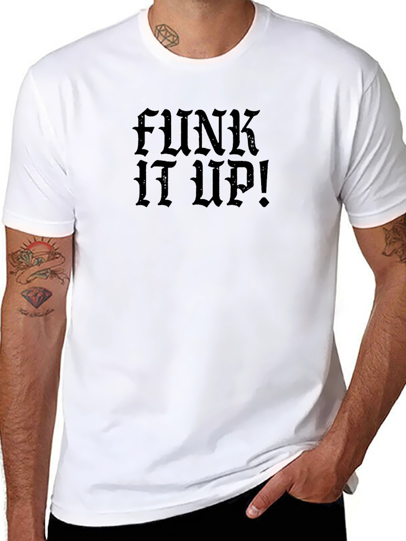 Funk It Up! Black Graphic Tee - Bold Style