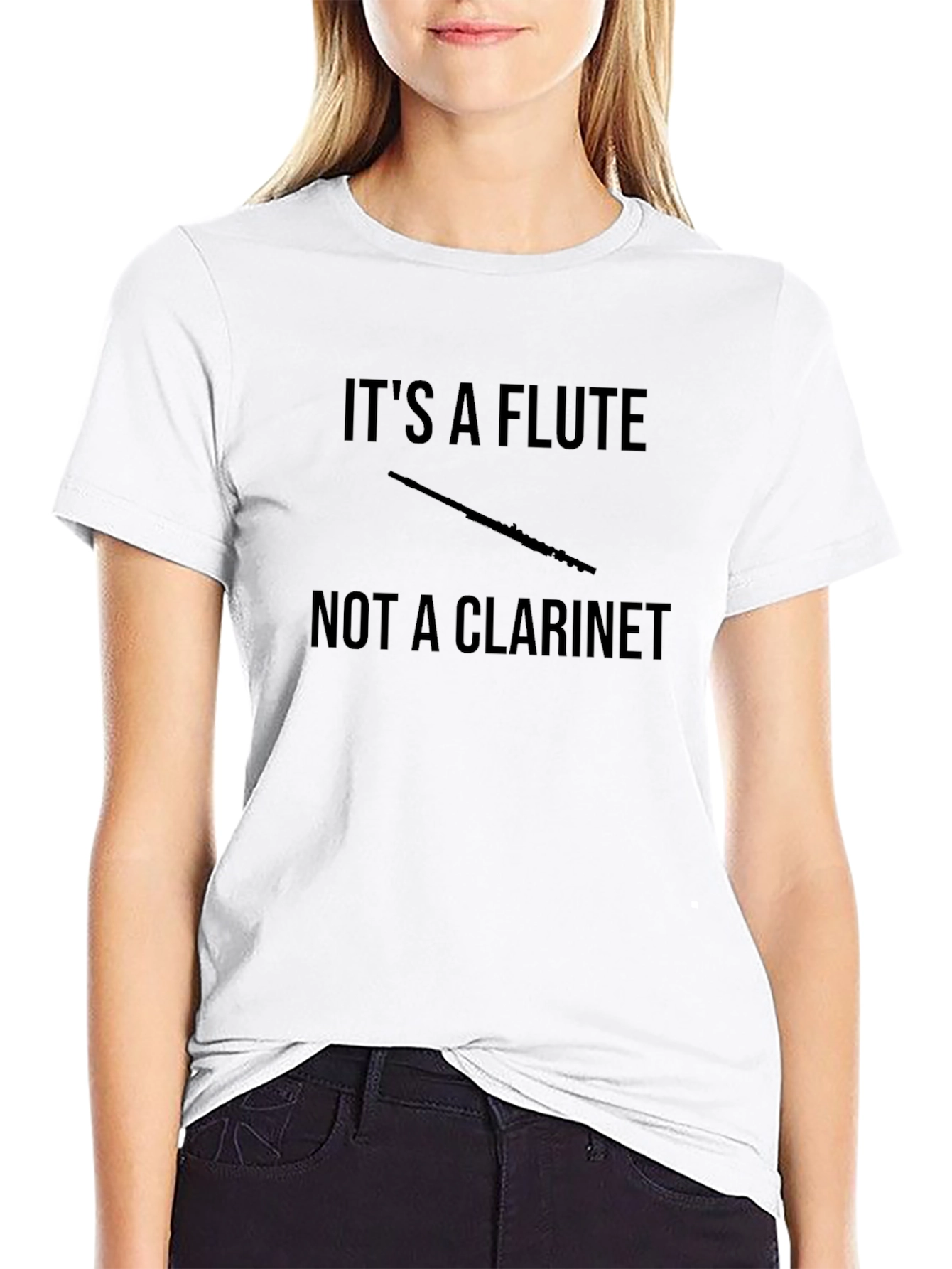 Funny Its a Flute Black T-Shirt