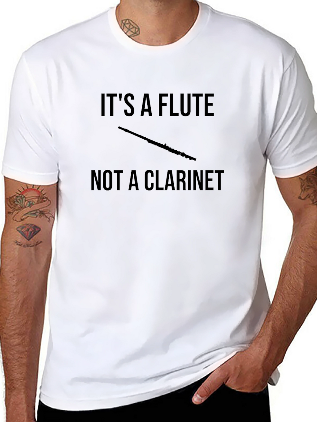 Funny Its a Flute Black T-Shirt