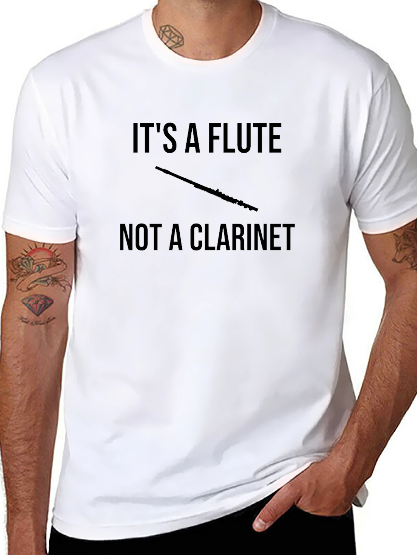 Funny Its a Flute Black T-Shirt