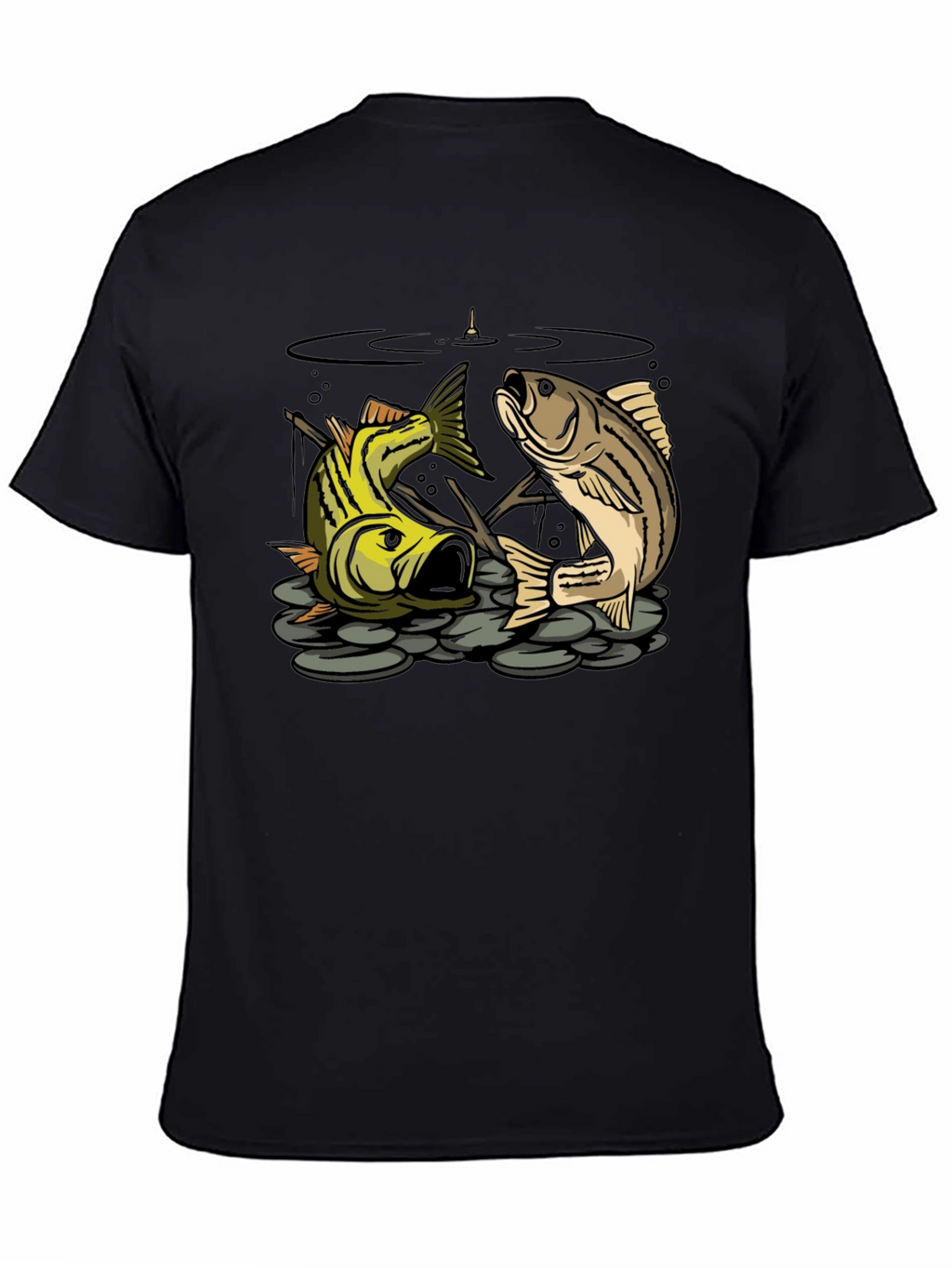 Fishing T-Shirt: Two Bass Graphic Tee