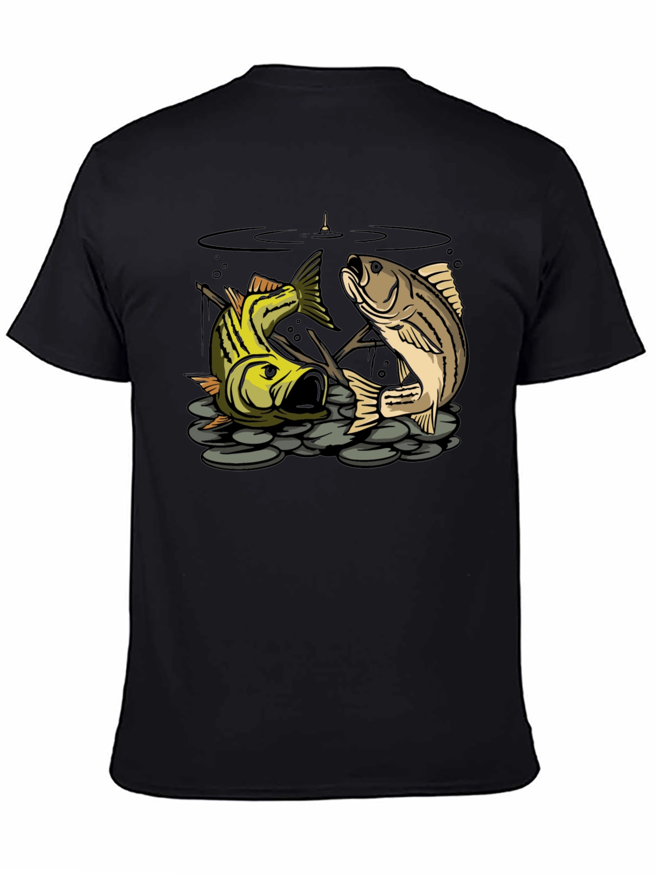 Fishing T-Shirt: Two Bass Graphic Tee
