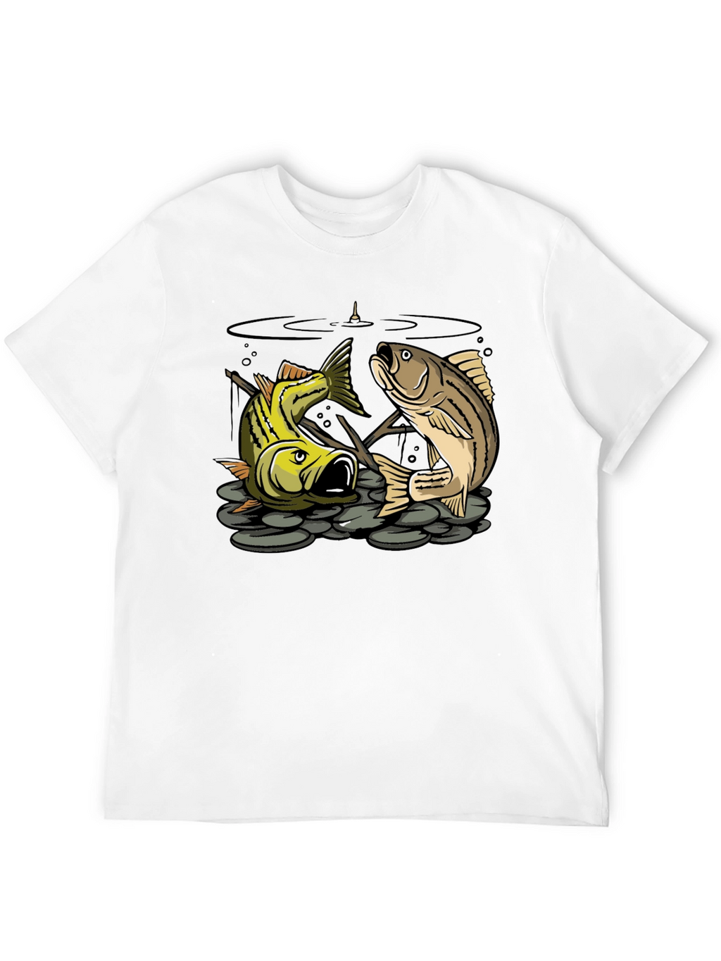 Fishing T-Shirt: Two Bass Graphic Tee