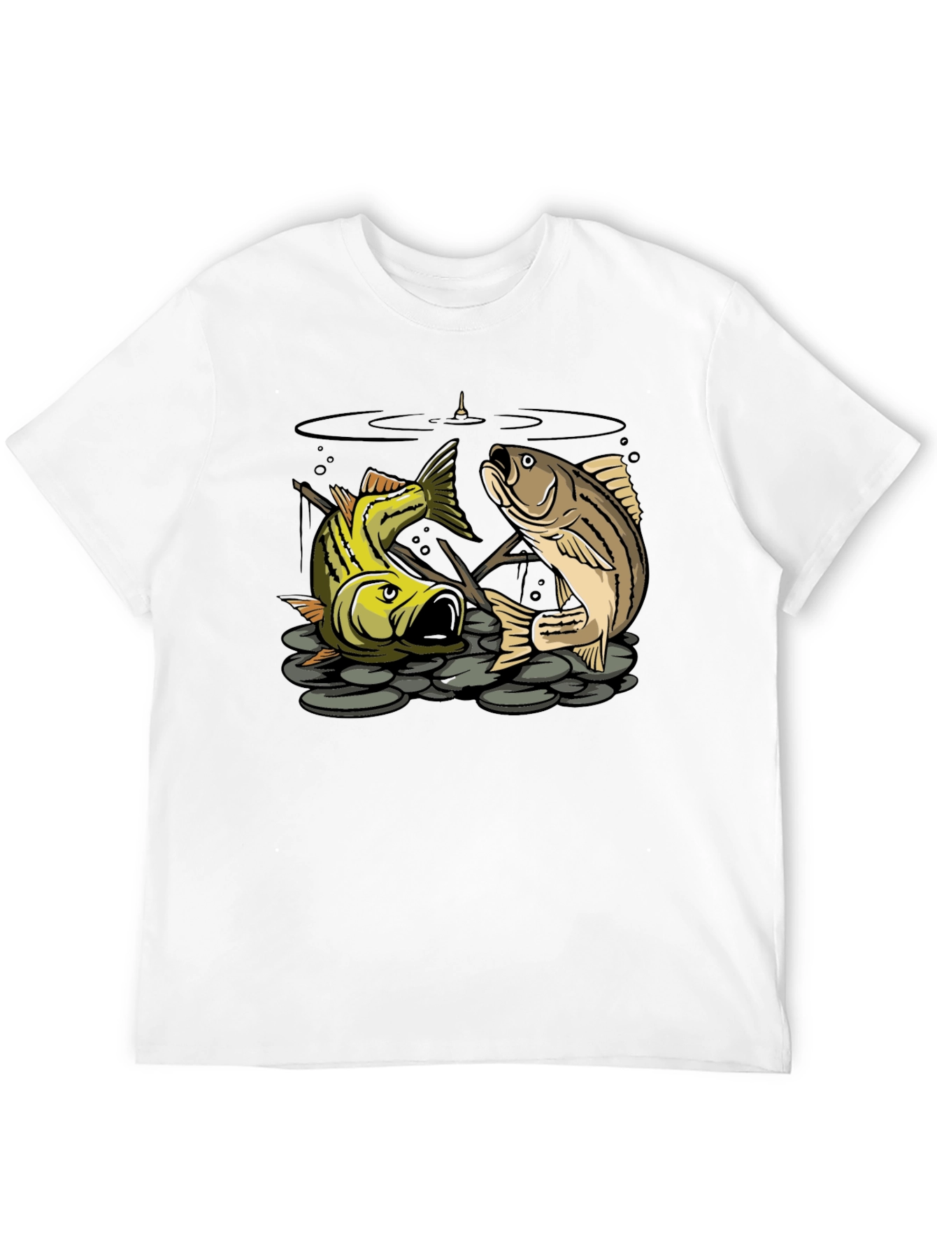 Fishing T-Shirt: Two Bass Graphic Tee