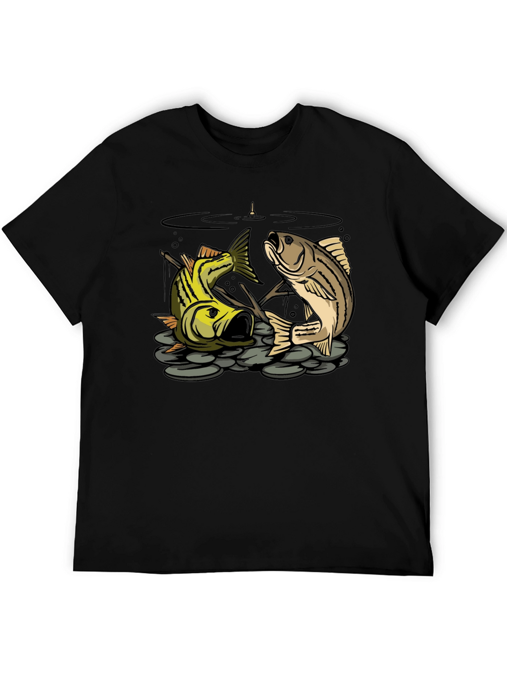 Fishing T-Shirt: Two Bass Graphic Tee