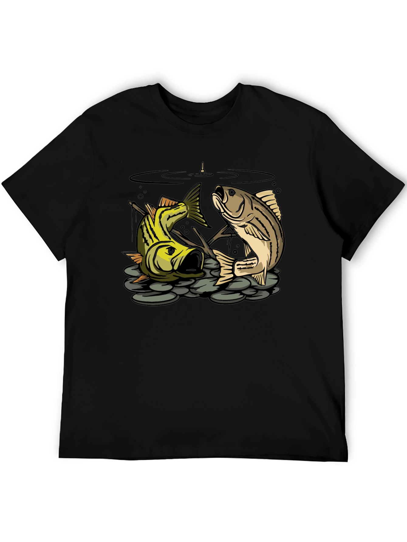 Fishing T-Shirt: Two Bass Graphic Tee