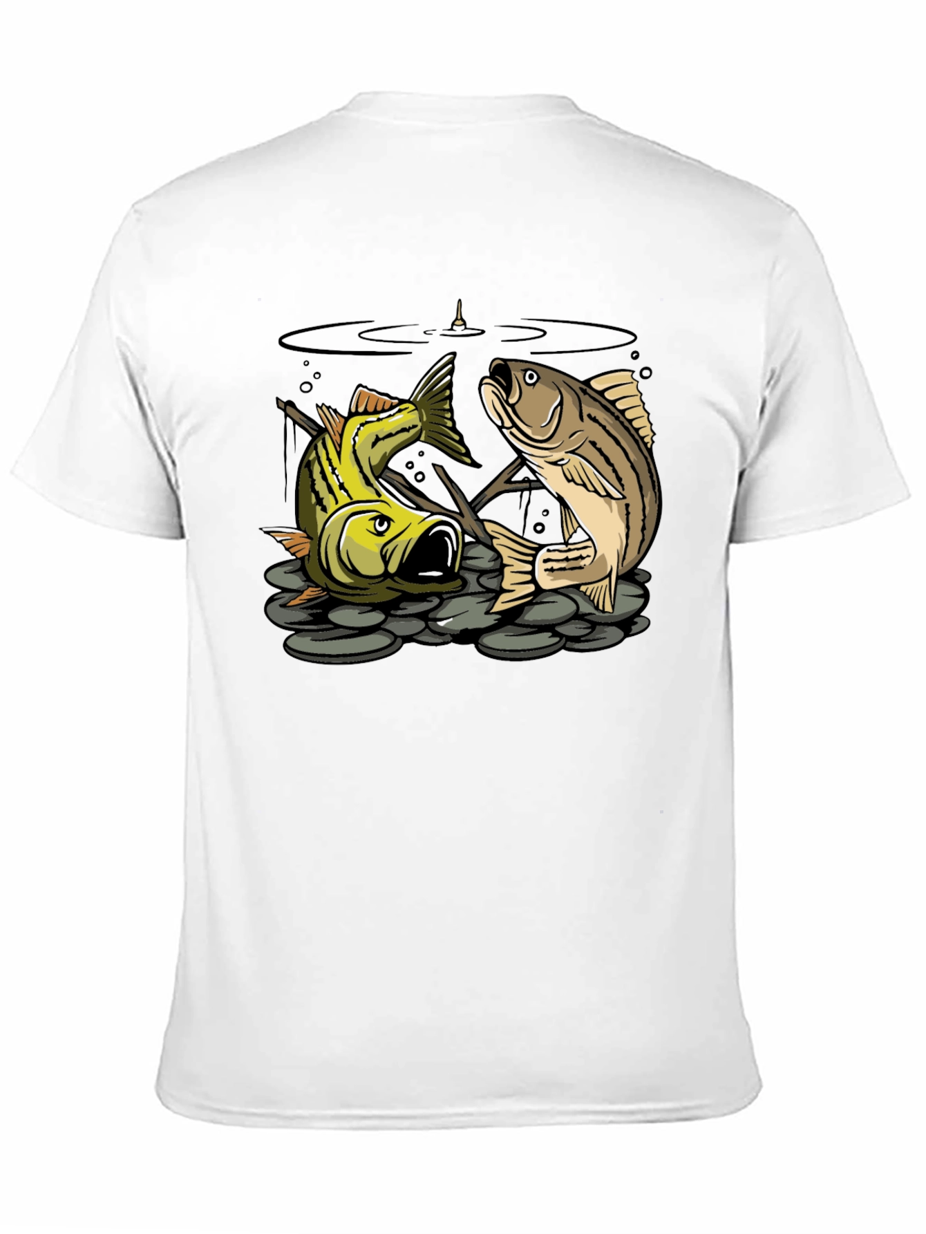 Fishing T-Shirt: Two Bass Graphic Tee