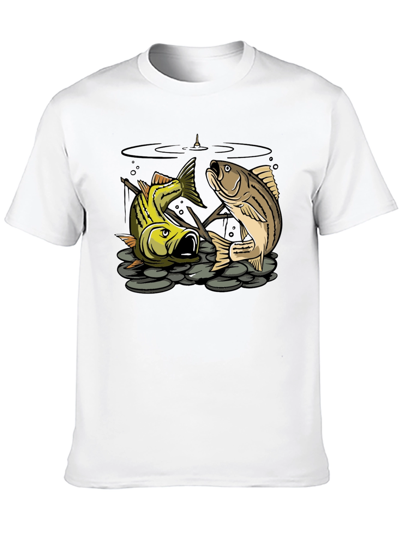 Fishing T-Shirt: Two Bass Graphic Tee