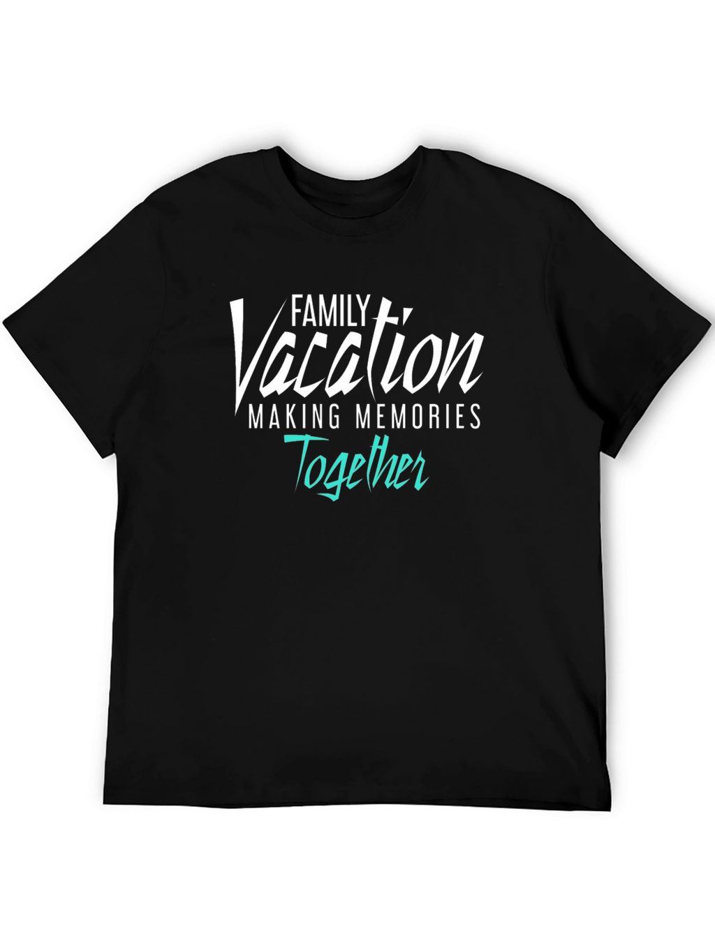 Family Vacation Memories Tee - Black Graphic T-Shirt