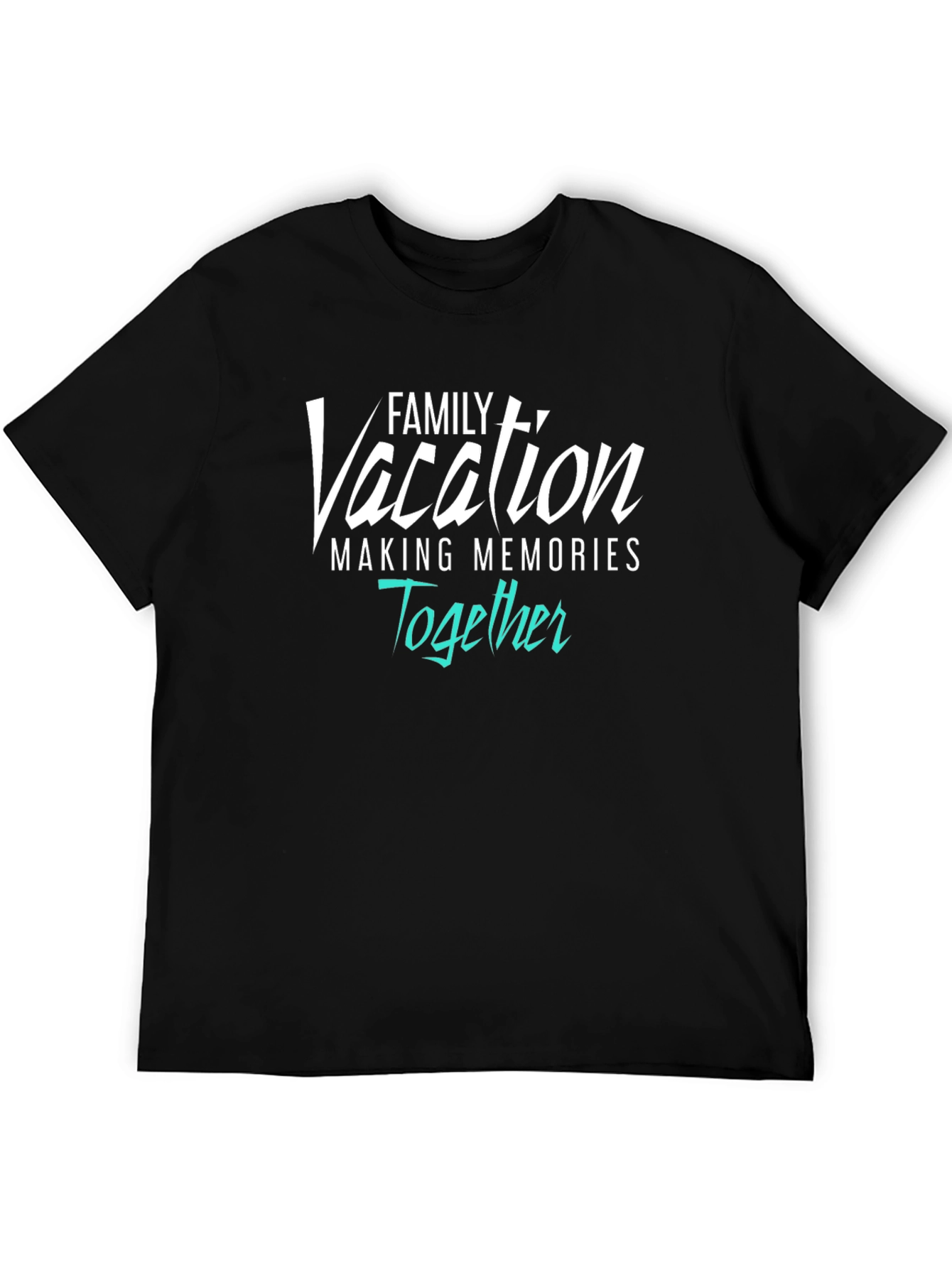 Family Vacation Memories Tee - Black Graphic T-Shirt