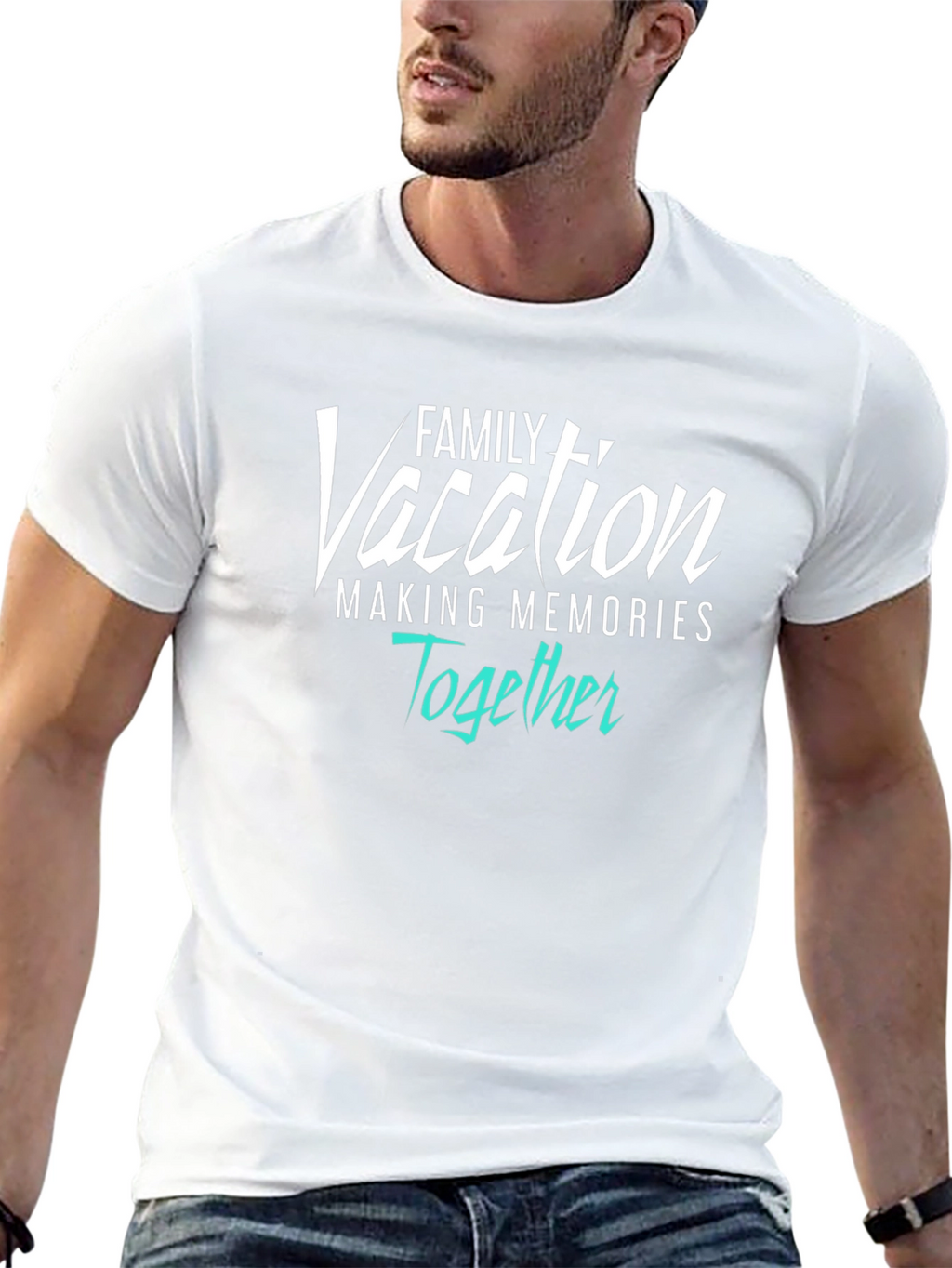 Family Vacation Memories Tee - Black Graphic T-Shirt
