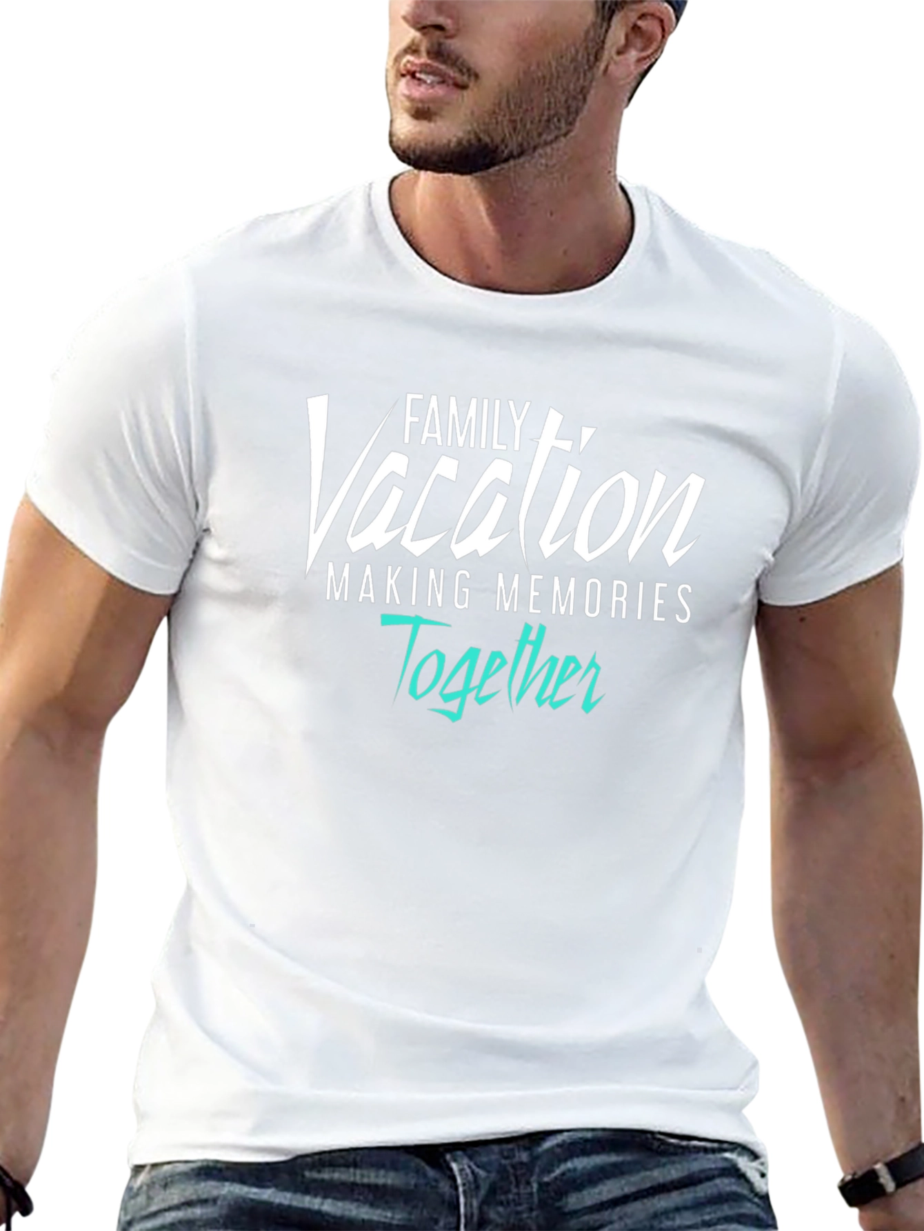 Family Vacation Memories Tee - Black Graphic T-Shirt