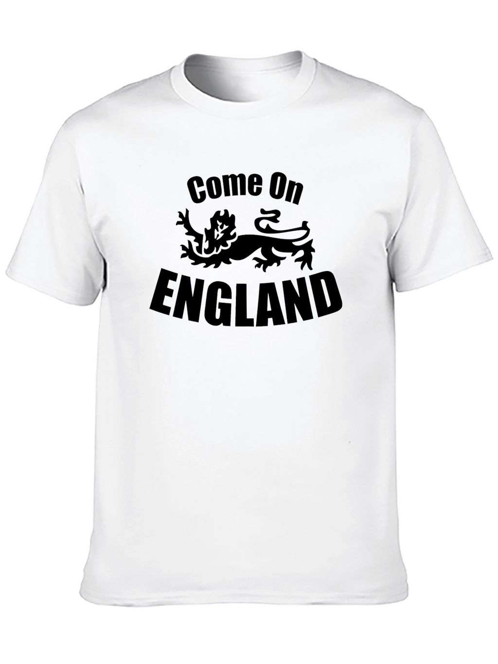 Come On England Graphic Tee - Black Cotton T-Shirt