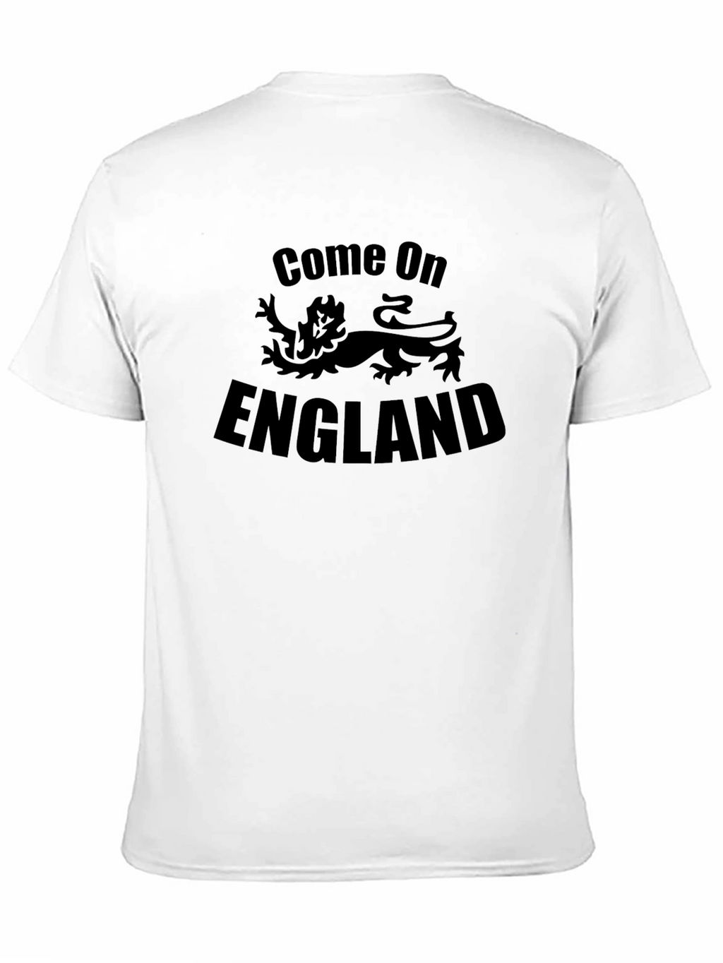 Come On England Graphic Tee - Black Cotton T-Shirt