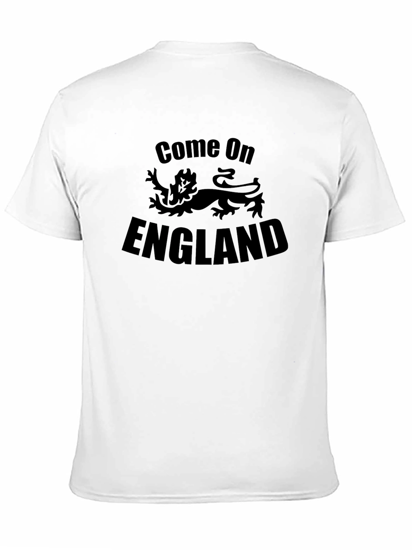 Come On England Graphic Tee - Black Cotton T-Shirt
