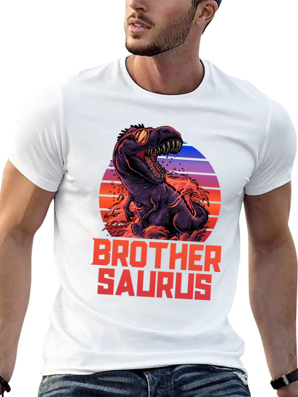 Brother Saurus T-Shirt Dinosaur Graphic Tee