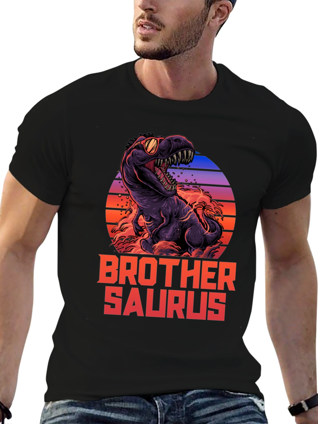 Brother Saurus T-Shirt Dinosaur Graphic Tee