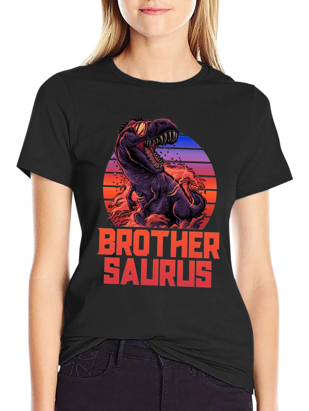 Brother Saurus T-Shirt Dinosaur Graphic Tee