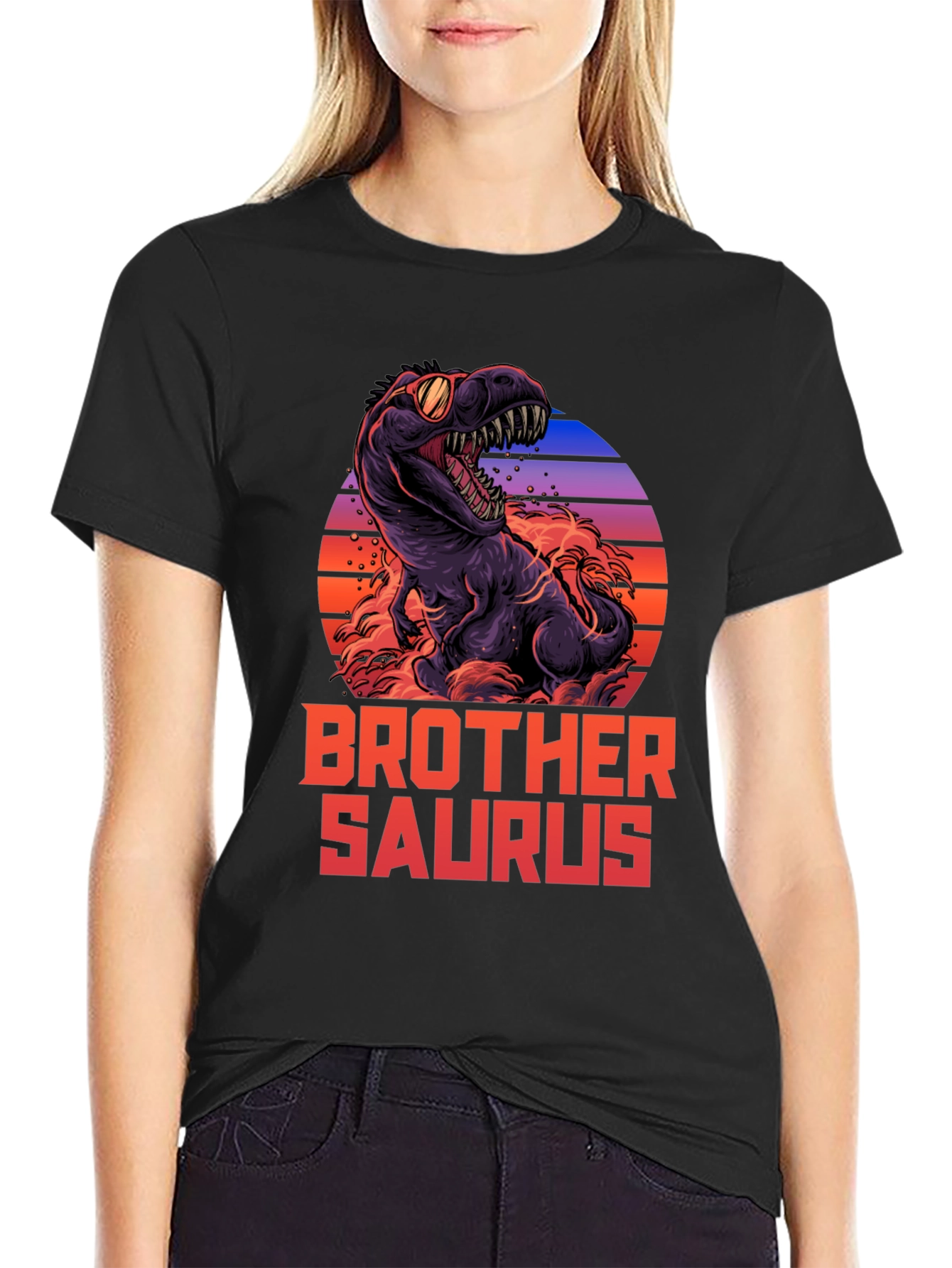 Brother Saurus T-Shirt Dinosaur Graphic Tee