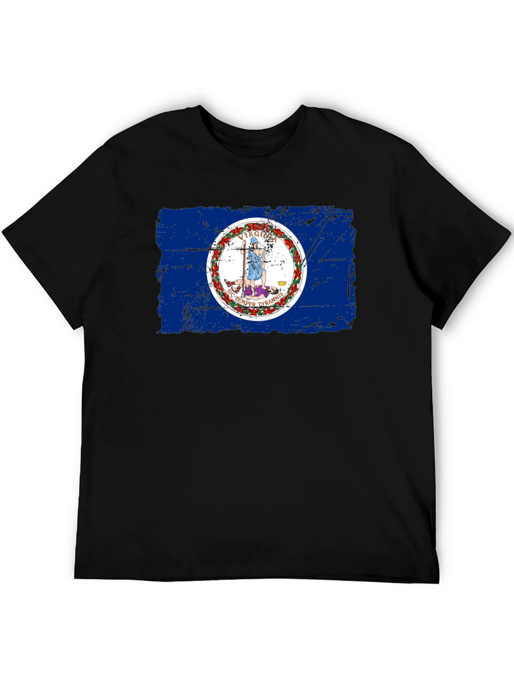 Virginia Flag T-Shirt - Distressed Design USA Pride